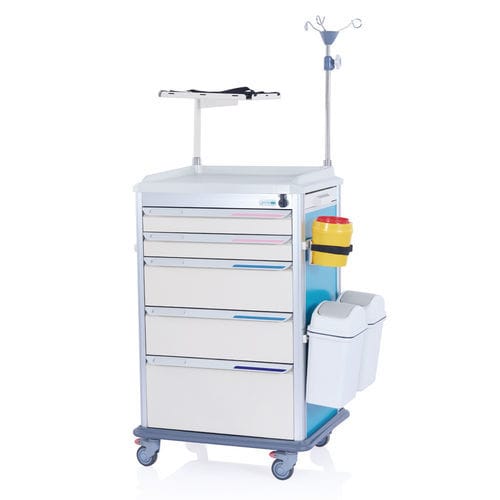 Carrello di emergenza - W3716 - Sichuan Yufeng Medical Equipment Co., Ltd. - ospedaliero / per dispositivi medici / di trasporto