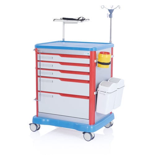 Carrello di emergenza - W3702 - Sichuan Yufeng Medical Equipment Co., Ltd. - ospedaliero / per dispositivi medici / di trasporto