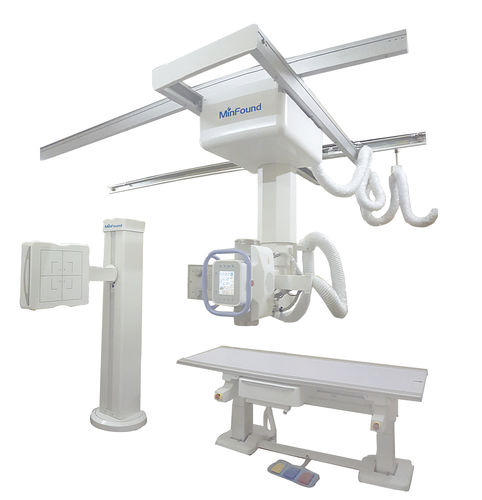 Sistema di radiografia digitale - ScintCare DR380B - MinFound Medical Systems - per radiografia multidisciplinare / con bucky da terra / con braccio portatubo telescopico a soffitto