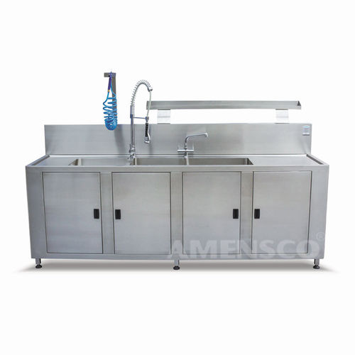 Stazione di pulizia per l'industria medica - IWS 3S 200 - AMENSCO MEDICAL TECHNOLOGIES - in acciaio inossidabile / con lavandino