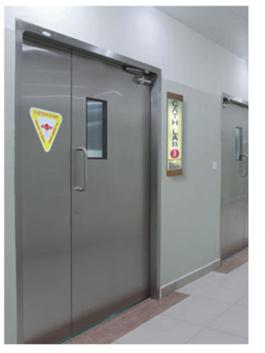 Porta di radioprotezione - SLD 100PL	 - AMENSCO MEDICAL TECHNOLOGIES - per sala operatoria / per dipartimento di radiologia / battente