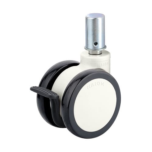 Ruota per carrello medico - H322-6S100UNB/N - Haion Caster - per letto di ospedale / girevole / con freno