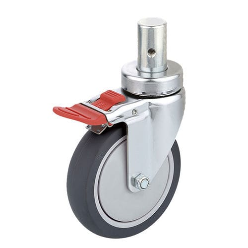 Ruota per carrello medico - H382-6S125TPB - Haion Caster - con freno / in gomma