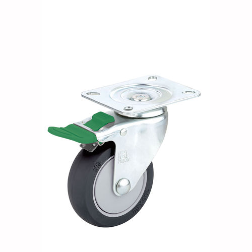 Ruota con freno - H35-6P100TPB/D - Haion Caster - in gomma