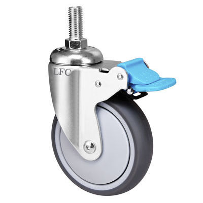 Ruota per letto di ospedale - E301D-T - Longfen Caster - con freno / girevole