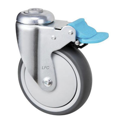 Ruota per carrello medico - E301D-K - Longfen Caster - per barella / con freno