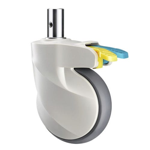 Ruota per letto di ospedale - E202D-Y - Longfen Caster - in polipropilene / in gomma / con freno