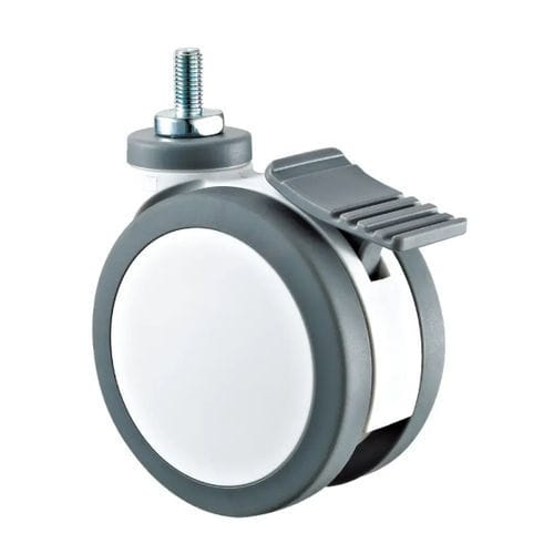 Ruota per letto di ospedale - M421-075DT	 - Longfen Caster - per carrello medico / in poliuretano / con freno