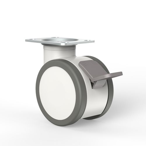 Ruota con freno - T06PUP100C06A - TKS Casters - in poliuretano / in poliammide / girevole