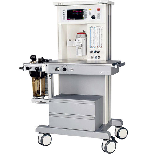 Sistema per anestesia su carrello - APUS x1 - aXcent medical - con monitoraggio respiratorio / con ventilatore