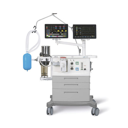 Sistema per anestesia su carrello - APUS x3 - aXcent medical - con monitoraggio respiratorio / con ventilatore
