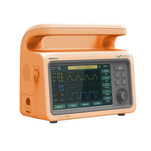 Ventilatore di emergenza - MUSCA x2  - aXcent medical - elettronico / da trasporto / CPAP