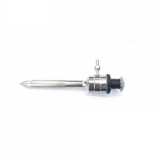 Trocar per laparascopia - 801.008 - Zhejiang Geyi Medical Instrument - a lama / con connettore per insufflazione / con camicia