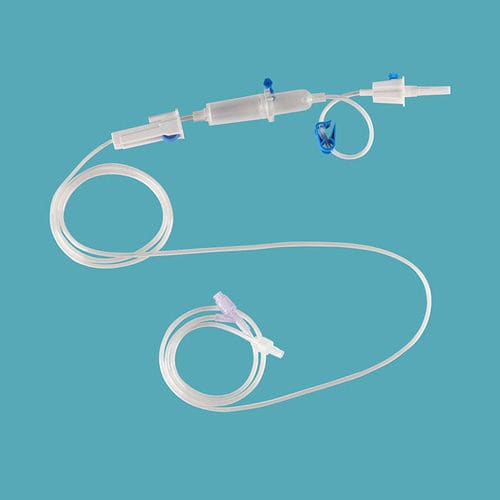 Set di infusione con camera di gocciolamento - IV-03 - Taizhou Safefusion Medical Instruments - con connettore a Y / con rubinetto / con componente senza lattice