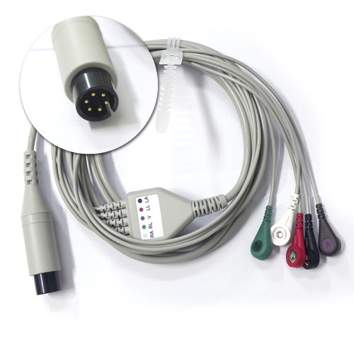 Cavo ECG per monitoraggio - BS series - Shanghai Berry Electronic Tech Co.,Ltd - 5 fili / 3 cavi