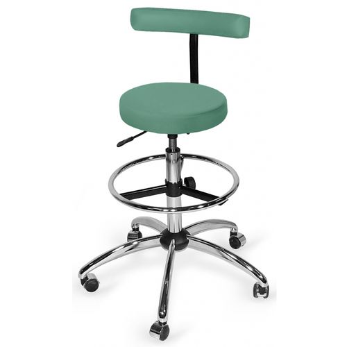 Sgabello per studio odontoiatrico - CROMO LUX - Juventas - per struttura sanitaria / ad altezza regolabile / pneumatico