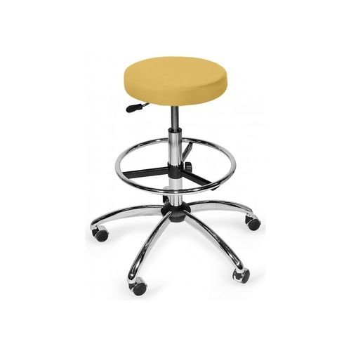 Sgabello per struttura sanitaria - CROMO - Juventas - ad altezza regolabile / con rotelle / a forma di sella