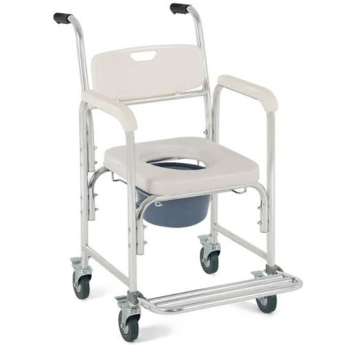 Sedia da toilette con secchio - JL3000 - Jianlian Homecare Products - con apertura igienica / con poggiapiedi / pieghevole