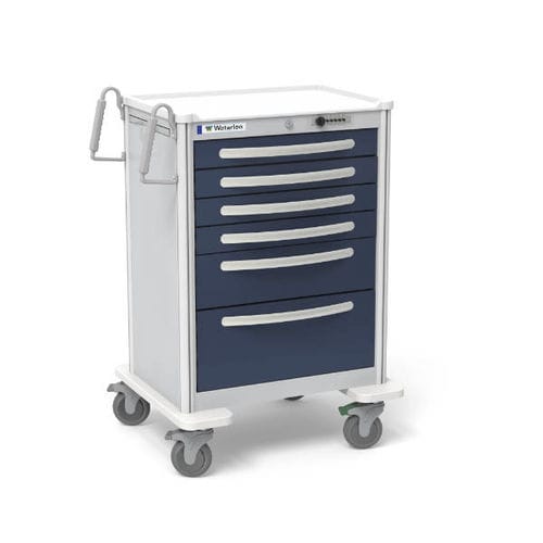 Carrello per anestesia - DSI  - per strumenti / in alluminio / in plastica