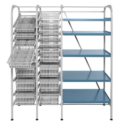 Scaffalatura modulare - AIR'STOCK   - WEPPES Solutions - per cestelli / con struttura aperta / su rotaie