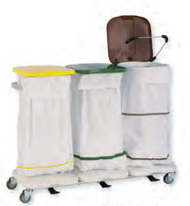 Carrello portabiancheria di pulizia - AISY-BAG 3 - WEPPES Solutions - per biancheria / 3 sacchi