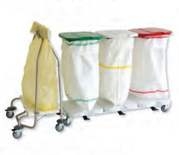 Carrello portabiancheria per sacchi sporchi - AISY-CLAP  - WEPPES Solutions - medico / di pulizia / portarifiuti
