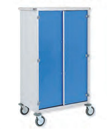Carrello portabiancheria di distribuzione - AISY-CART 3 - WEPPES Solutions - con piano d’appoggio / a doppia porta