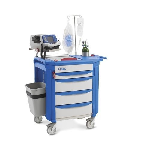 Carrello di emergenza - LIFELINE - WEPPES Solutions - per terapia intensiva / per sala operatoria / per strumenti