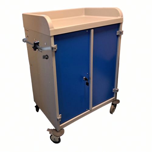 Carrello portabiancheria medico - AirWeel200  - WEPPES Solutions - per biancheria / con ripiano / a doppia porta