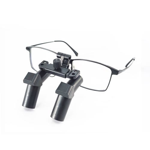 Occhiali binoculari con montatura - EFM-550X - Nanchang Micare Medical Equipment - con sistema ribaltabile / con lampada frontale