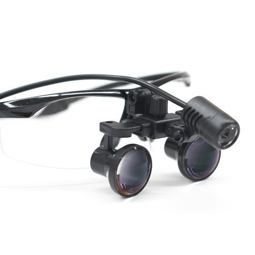 Occhiali binoculari con montatura - 22APS-350X - Nanchang Micare Medical Equipment - con sistema ribaltabile / con lampada frontale
