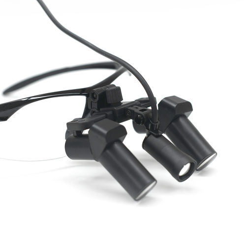 Occhiali binoculari con montatura - EFS-650X  - Nanchang Micare Medical Equipment - con sistema ribaltabile / con lampada frontale