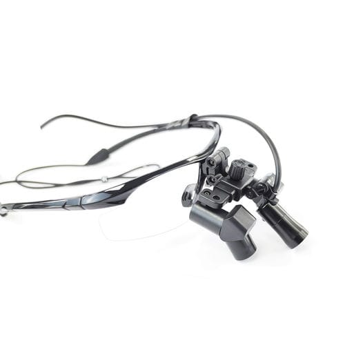 Occhiali binoculari con montatura - EFS-350X with MB JD2100 - Nanchang Micare Medical Equipment - con sistema ribaltabile / con lampada frontale