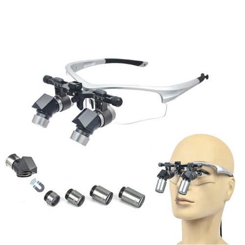 Occhiali binoculari con archetto - AENS - Nanchang Micare Medical Equipment - con sistema ribaltabile / con lampada frontale