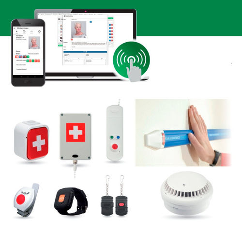 Sistema di chiamata infermiera per letto - HelpCare - NAM system a.s. - telefonico / braccialetti / con rilevazione automatica