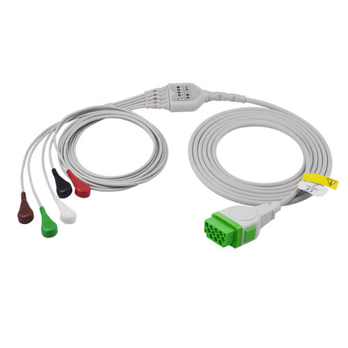 Cavo ECG 5 fili - EA007S3I,EA007S5I - Med-link Electronics Tech - 3 cavi / per GE Healthcare / riutilizzabile