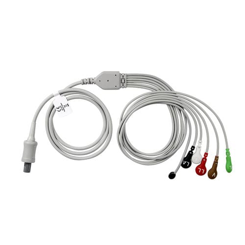 Cavo ECG 5 fili - EA009S5A - Med-link Electronics Tech - 3 cavi / riutilizzabile