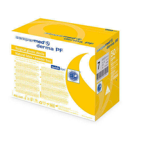 Guanto in lattice - derma PF - Sempermed Industrial - per chirurgia / senza polvere / sterile