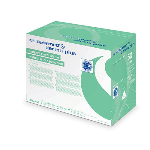 Guanto in lattice - derma plus - Sempermed Industrial - per chirurgia / sterile / con polvere