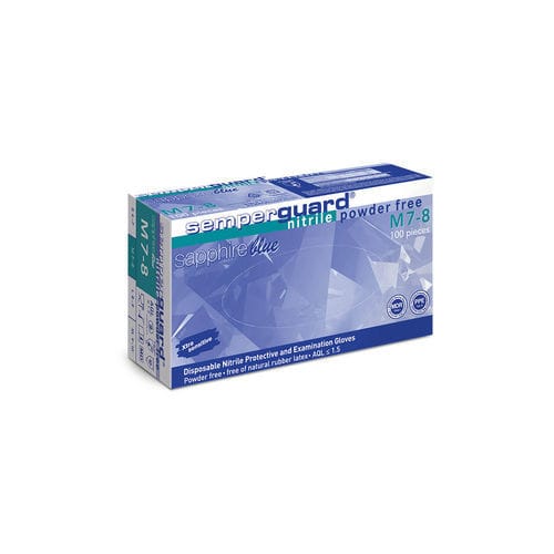 Guanto in nitrile - sapphire blue - Sempermed Industrial - senza lattice / da esame / da doccia