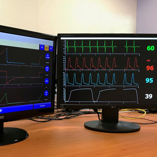Simulatore didattico - VentiSim - e-medys - per ventilazione artificiale / ECG / di respirazione
