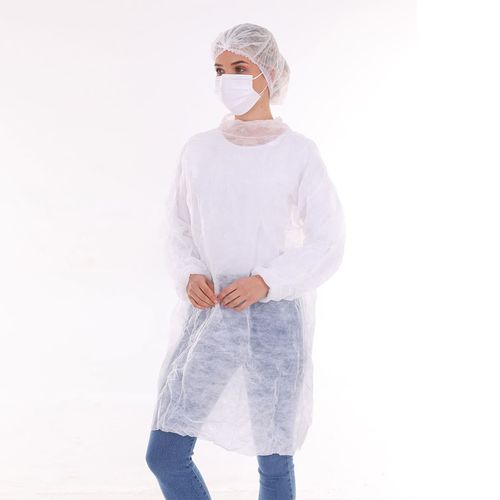 Camice Per Visita In TNT PP Con Velcro Senza Tasche Bianco XL 25gr 10 Pezzi 2901 - Foto 8