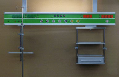 Trave testaletto a muro - BRIDGE - LeoCon Group - orizzontale / verticale / per reparto di terapia intensiva