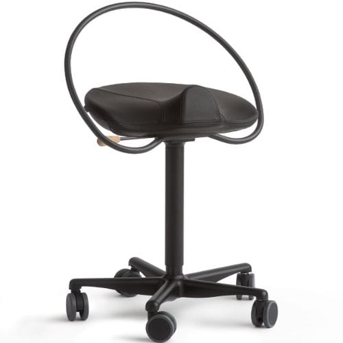Sgabello per studio odontoiatrico - InCharge Black Office - Dynamostol - ad altezza regolabile / con rotelle / nero