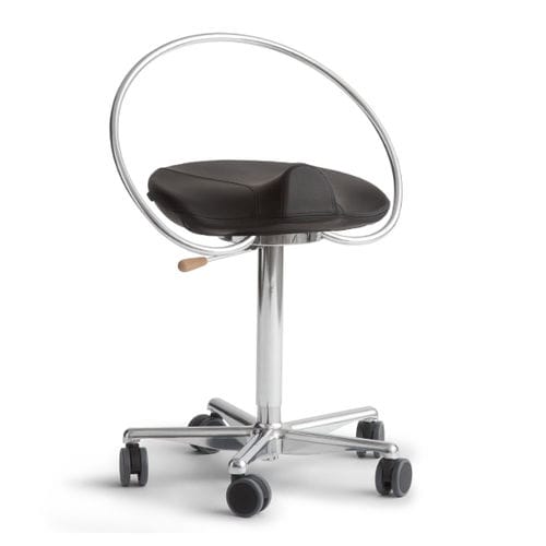 Sgabello per studio odontoiatrico - InCharge Office Flex - Dynamostol - ad altezza regolabile / con rotelle / nero