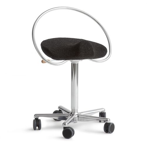 Sgabello per studio odontoiatrico - InCharge Office - Dynamostol - ad altezza regolabile / con rotelle / nero