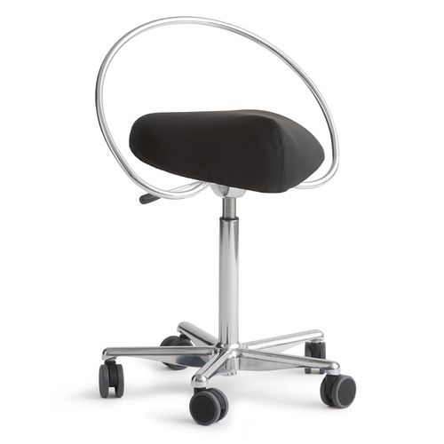Sgabello per studio odontoiatrico - Classic with Ring bar - Dynamostol - ad altezza regolabile / con rotelle / nero