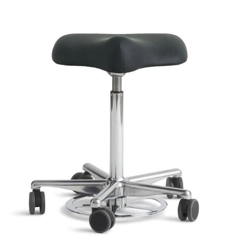 Sgabello per studio odontoiatrico - ReForm foot-operated - Dynamostol - ad altezza regolabile / con rotelle / nero