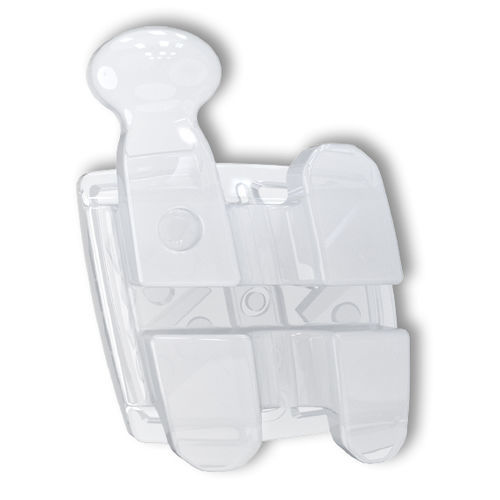 Bracket ortodontici in ceramica - C-line™ - Biocetec Co., Ltd. - curvo / policristallino