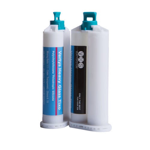 Materiale odontoiatrico in silicone - Heavy Glass Tixo - Vertysystem - A.Gree SRL - per ricostruzione dentale / trasparente